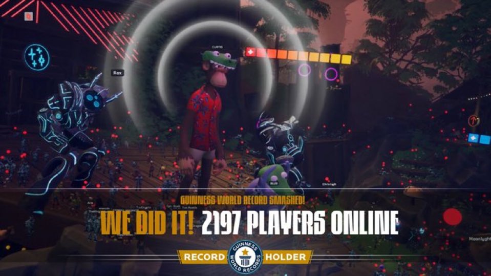 So the Yuga team broke the world record for most consecutive players in an FPS game with 2,197.

That’s MASSIVE. 

There’s 2,197 opportunities for everything to break, and every action a user takes increases those odds. Then you add the complexities of blockchain integrations.