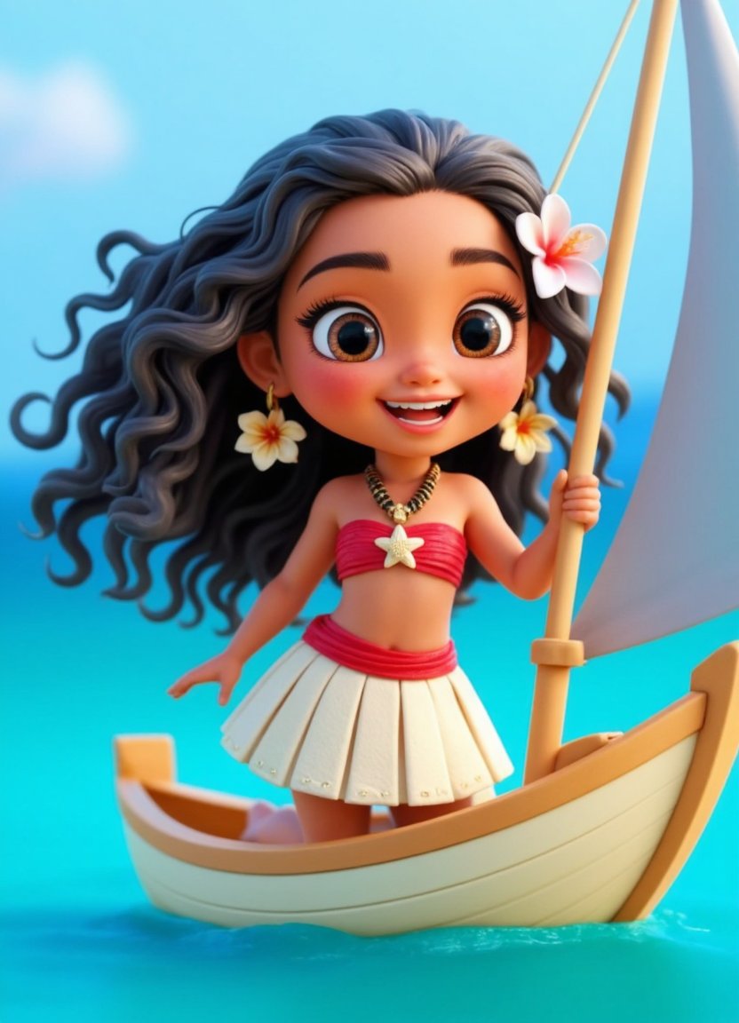 colorful illustration of Moana #freepik
