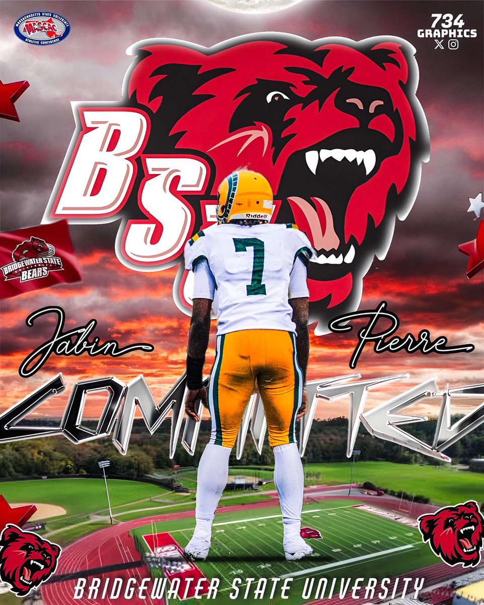I am blessed and grateful to announce I will be committing to Bridgewater state university to continue my academic and athletic career. Go Bears 🐻 <a href="/JosephVerria/">Joseph Verria</a> <a href="/mark_lenehan/">Mark Lenehan</a>