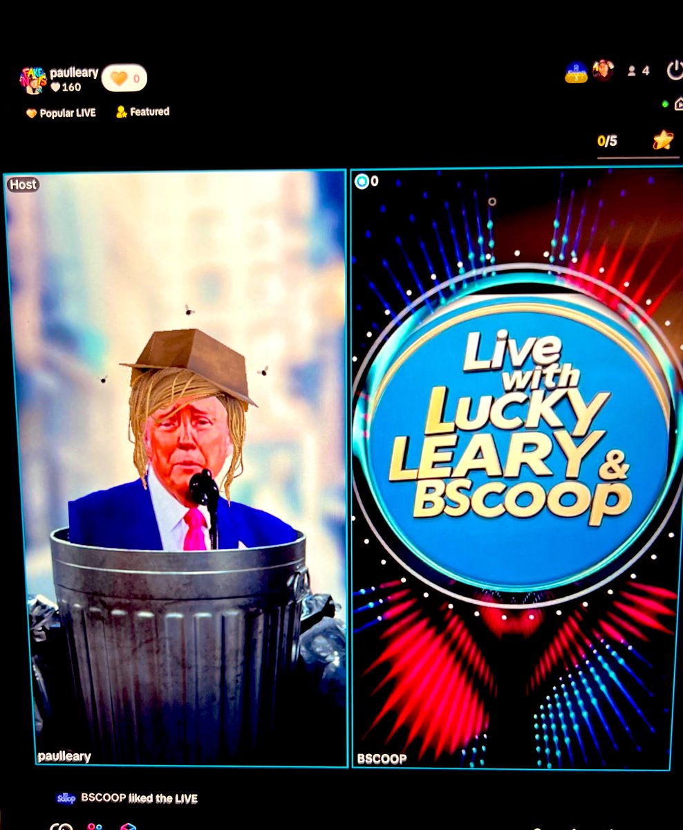 paulleary's tweet photo. #trumpistrash live with @bscoops  #TrumpisaNationalDisgrace #CPAC #popewatch #TrumpIsUnfitForOffice #TrumpTariffs #CPAC2025 #TikTokLIVE https://t.co/1hon8Ar9S7 https://t.co/gAm7N8QVhu