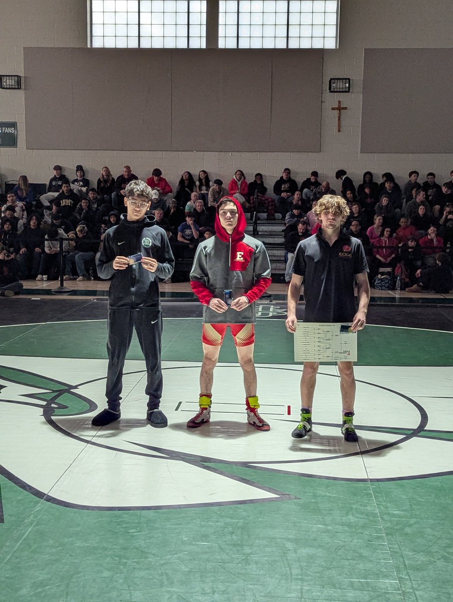 Zach Beadling becomes St Joe's first 4 time District Champion (apologies to Gio Alejandro who did not have a district his sophomore year). Zach avenges an earlier loss to Negron from Edison during the regular season! <a href="/StJoesMetuchen/">Saint Joe's Metuchen</a> <a href="/SaintJoesMedia/">SJHS Student Media</a> <a href="/HSSportsNJ/">NJ.com HS Sports</a>