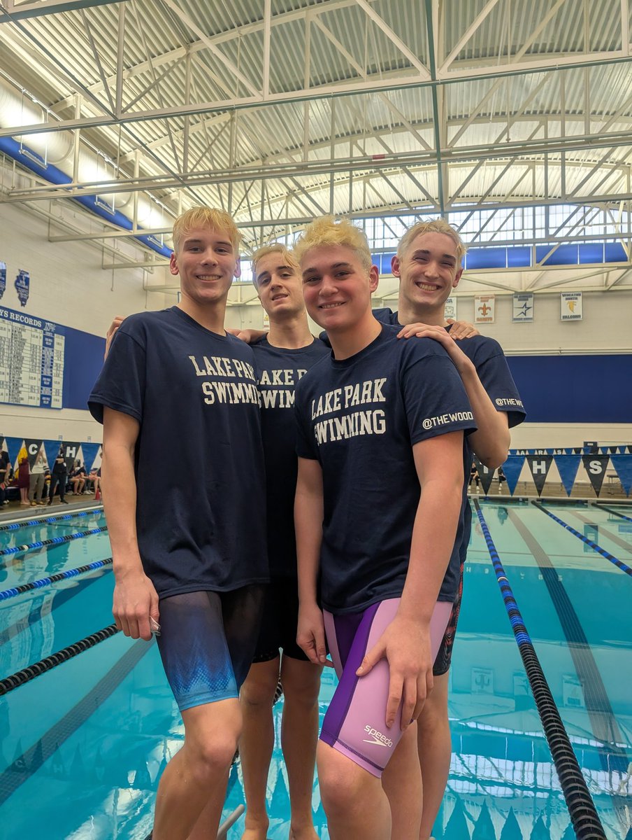 Lake Park Swim Team (@lphsswim) on Twitter photo Our medley relay placed 4th at sectionals! All time drops for Brandon, Matthew, James, and Johnny! Well done! <a href="/LPAthleticDept/">Lake Park Athletics</a> <a href="/StCharlesNorth/">St. Charles North HS</a> Our medley relay placed 4th at sectionals! All time drops for Brandon, Matthew, James, and Johnny! Well done! <a href="/LPAthleticDept/">Lake Park Athletics</a> <a href="/StCharlesNorth/">St. Charles North HS</a>