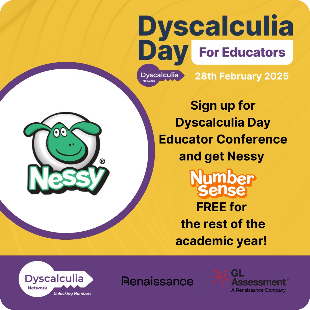 SENCO? Teacher? Tutor? TA? Join in with the #dyscalculiaday Educator Conference online and recorded with AMAZING speakers and get <a href="/NessyLearning/">Nessy</a> FREE for the rest of the academic year! 
<a href="/RenLearnUK/">Renaissance UK & Ireland</a>