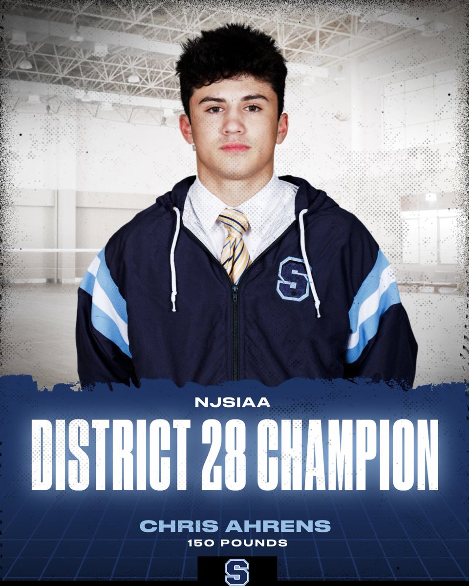NJSIAA Wrestling - District 28 - Congrats to Chris Ahrens for his District Championship!