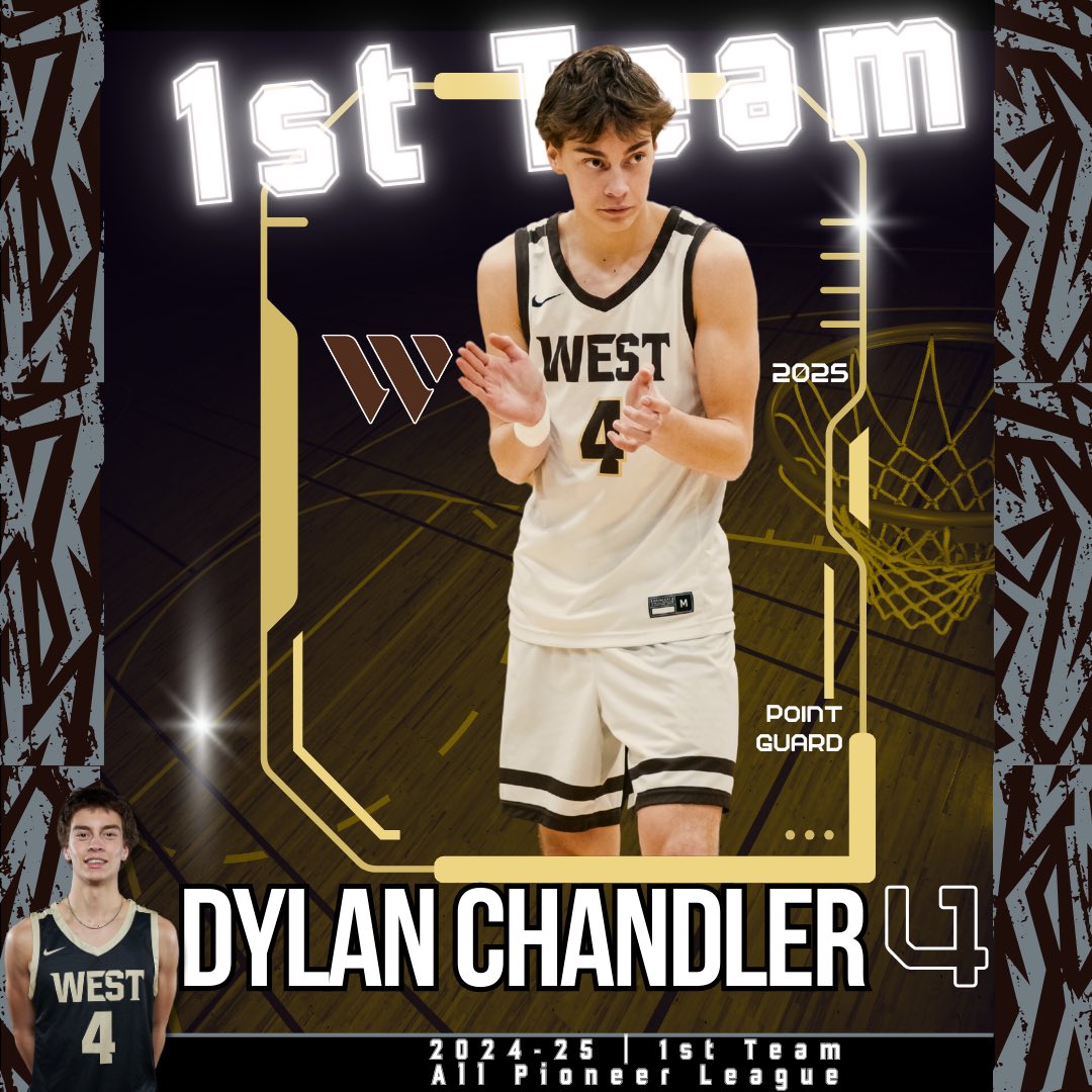 Congrats to Dylan Chandler on his 1st all-league selection. Dylan was on of the top playmakers in our league on both ends of the court.