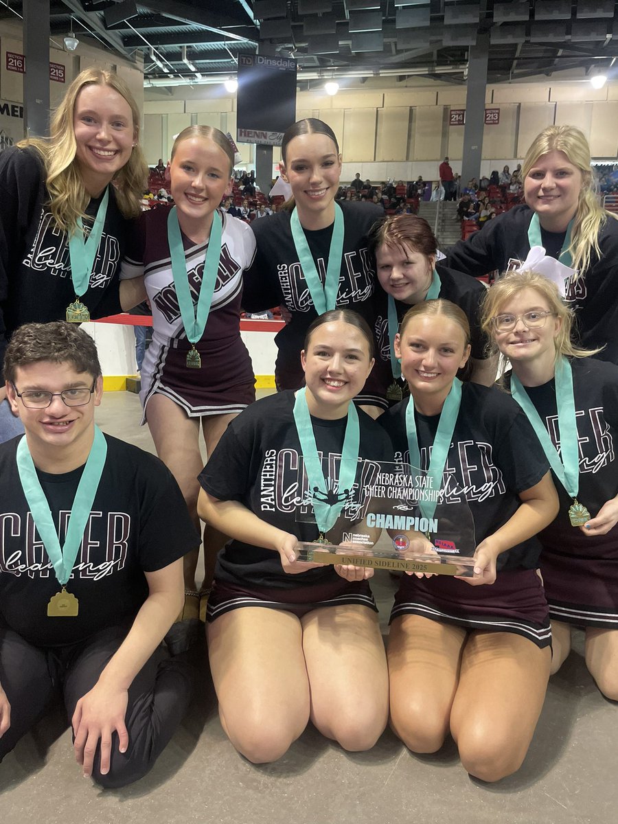 NPSActivities's tweet image. Congratulations to the unified cheer team today as they won their first state championship.  #npspanthers