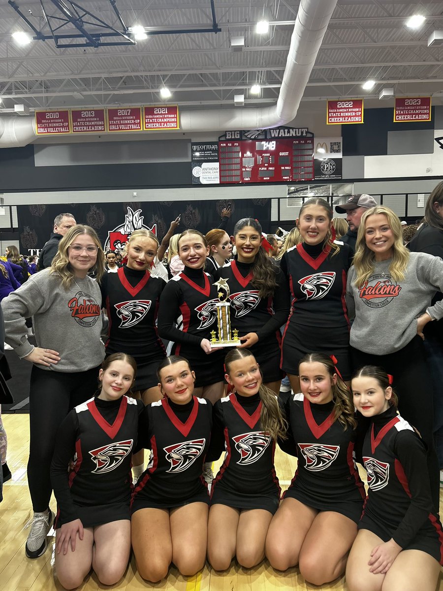 Your Fairfield Union competition cheerleaders are taking home 6th place in the D3 Game Day Building division from the OASSA State Championship. We are so proud of their performance today! ♥️