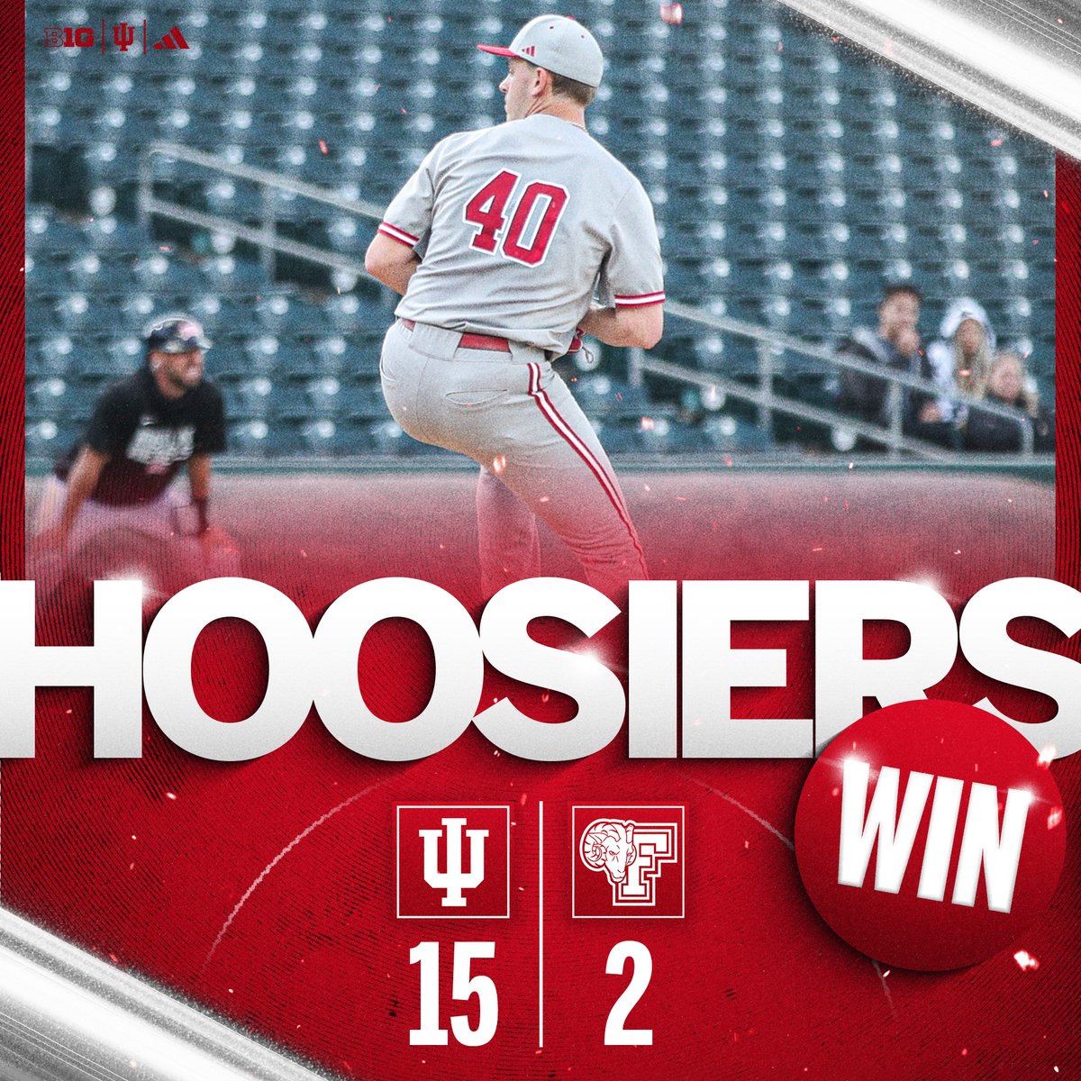 IndianaBase's tweet image. First win of the season! 🔥