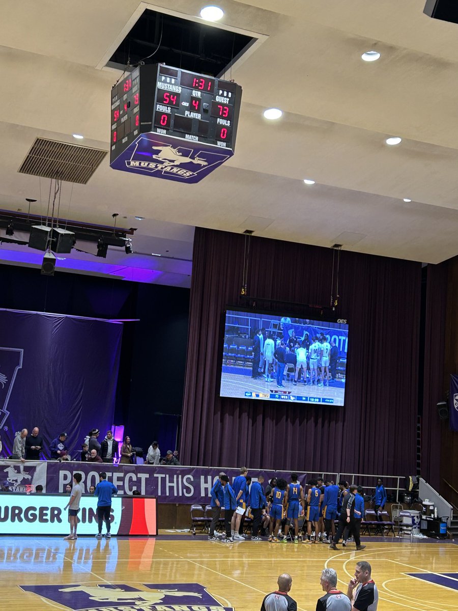 Things are not looking good for the Mustangs men’s basketball team. Outscored 27-22 in the 3rd and getting dominated on the boards at both ends. TMU leads 73-54.  ⁦<a href="/WesternMustangs/">Western Mustangs</a>⁩ ⁦<a href="/tmubold/">TMU Bold</a>⁩