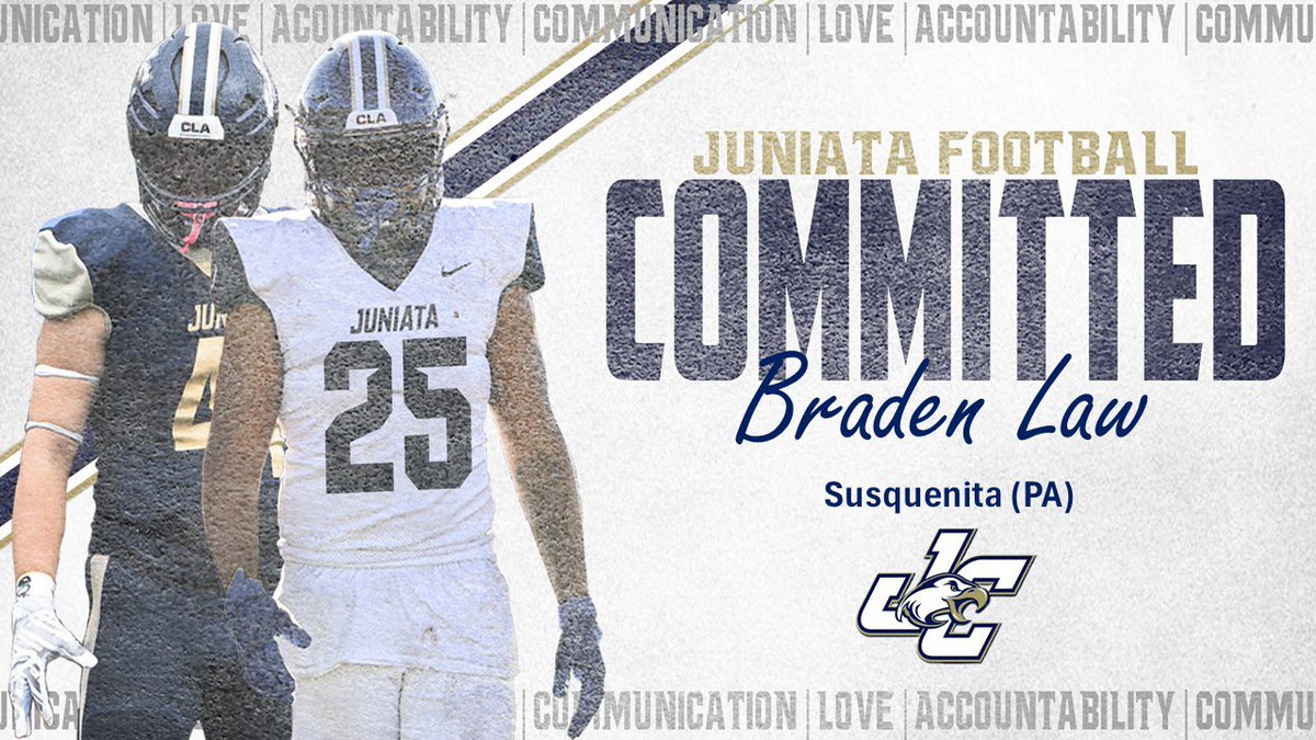Braden Law (@bradenlaw530386) on Twitter photo I’m so excited for the opportunity <a href="/CoachTreadJC/">Blake Treadwell</a> and <a href="/LucPolglaze/">Coach Luc Polglaze</a> gave me to continue my education and play the sport I love.
#Committed #Grit
#CLA #jcfootball
#GoEagles I’m so excited for the opportunity <a href="/CoachTreadJC/">Blake Treadwell</a> and <a href="/LucPolglaze/">Coach Luc Polglaze</a> gave me to continue my education and play the sport I love.
#Committed #Grit
#CLA #jcfootball
#GoEagles