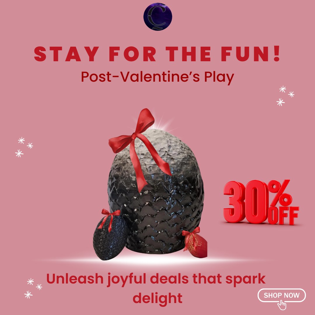 CraftiGalaxy's tweet image. Don’t let the fun end! Enjoy 30% OFF on post-Valentine’s play. Shop now and keep the excitement alive! #StayForTheFun #30PercentOff #CraftiGalaxy