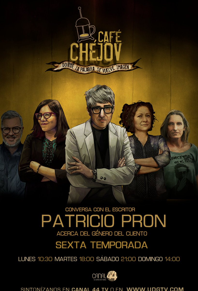 Café Chéjov (@cafechejov) on Twitter photo ¡¡Este fin de semana <a href="/Patricio_Pron/">Patricio Pron</a> 🇦🇷 visita #CaféChéjov!! Sintonízanos hoy a partir de las 9 de la noche en <a href="/CANAL44TV/">Canal 44</a> o el domingo a las 2 de la tarde, así como en YouTube 😜youtube.com/watch?v=oLQ5oc…. <a href="/AlfaguaraMex/">Alfaguara Editorial</a>, <a href="/AnagramaEd_mx/">Anagrama México</a>, <a href="/AnagramaEditor/">Editorial Anagrama</a>, #cuentos, #Estreno. ¡¡Este fin de semana <a href="/Patricio_Pron/">Patricio Pron</a> 🇦🇷 visita #CaféChéjov!! Sintonízanos hoy a partir de las 9 de la noche en <a href="/CANAL44TV/">Canal 44</a> o el domingo a las 2 de la tarde, así como en YouTube 😜youtube.com/watch?v=oLQ5oc…. <a href="/AlfaguaraMex/">Alfaguara Editorial</a>, <a href="/AnagramaEd_mx/">Anagrama México</a>, <a href="/AnagramaEditor/">Editorial Anagrama</a>, #cuentos, #Estreno.