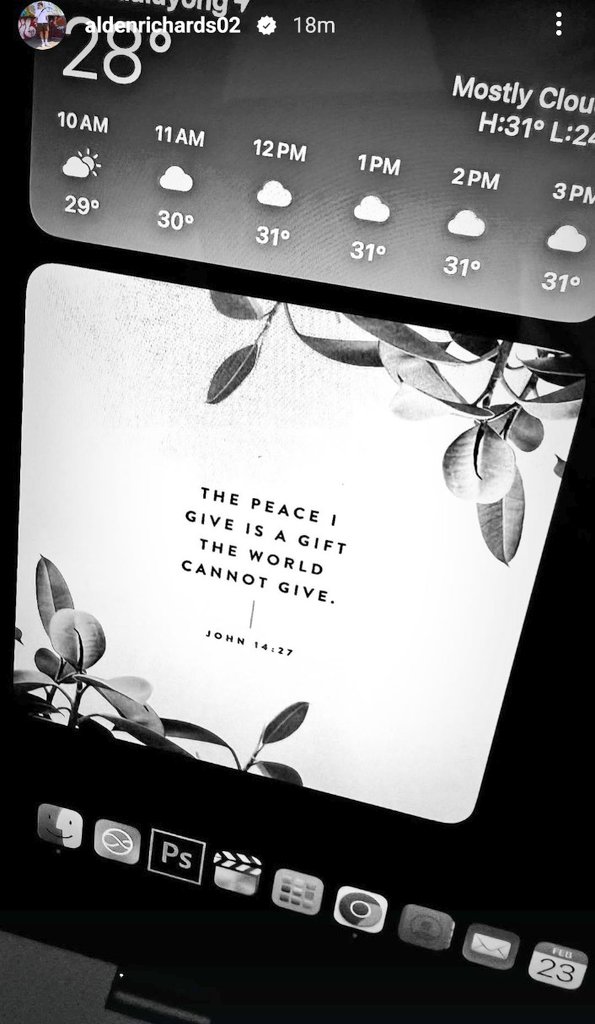 ALDENaticsQC_'s tweet photo. Nothing like a little peace to reset your mind and spirit.
Have a chill and blessed day, Alden 🫶
@aldenrichards02 
#ALDENRichards https://t.co/aLm75reXdW