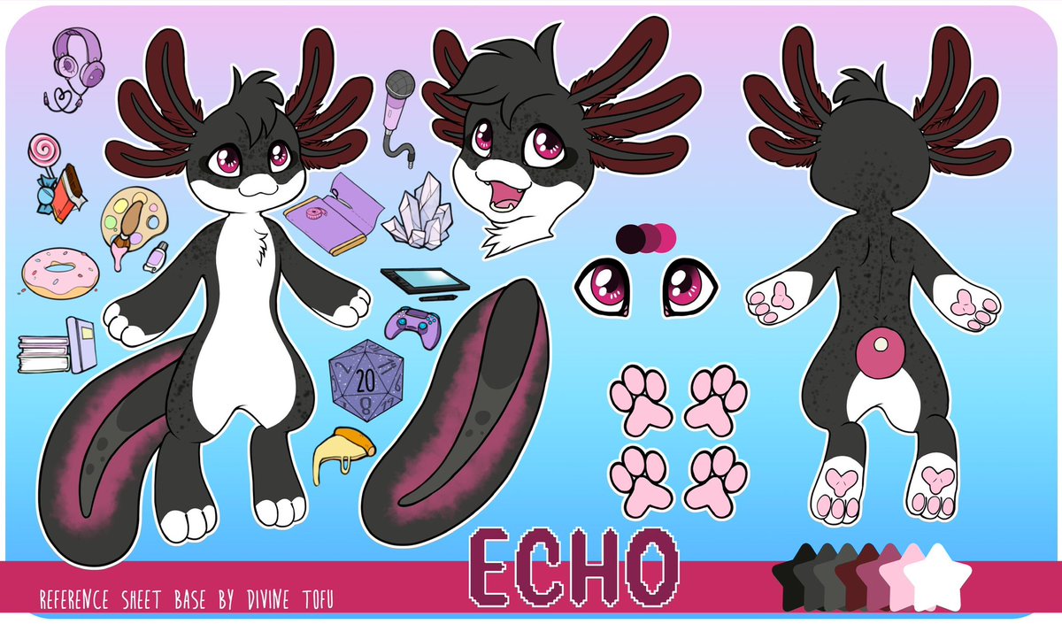 Mythicpawstudio's tweet photo. @slug_bug My main sona is an Axolotl! 😊 https://t.co/u1AqQwbEZL