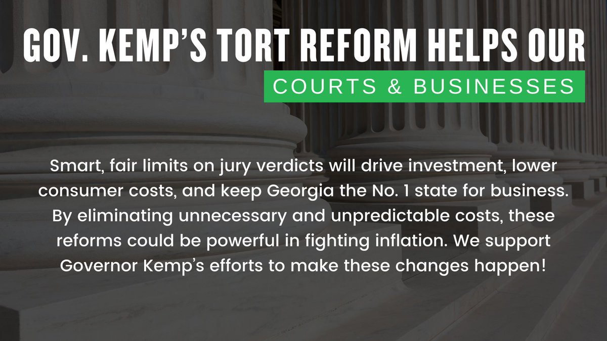 gacsga's tweet image. Check out Governor Kemp&apos;s support for tort reform and small businesses!
#TortReform #SmallBusiness #conveniencestores #gacsga