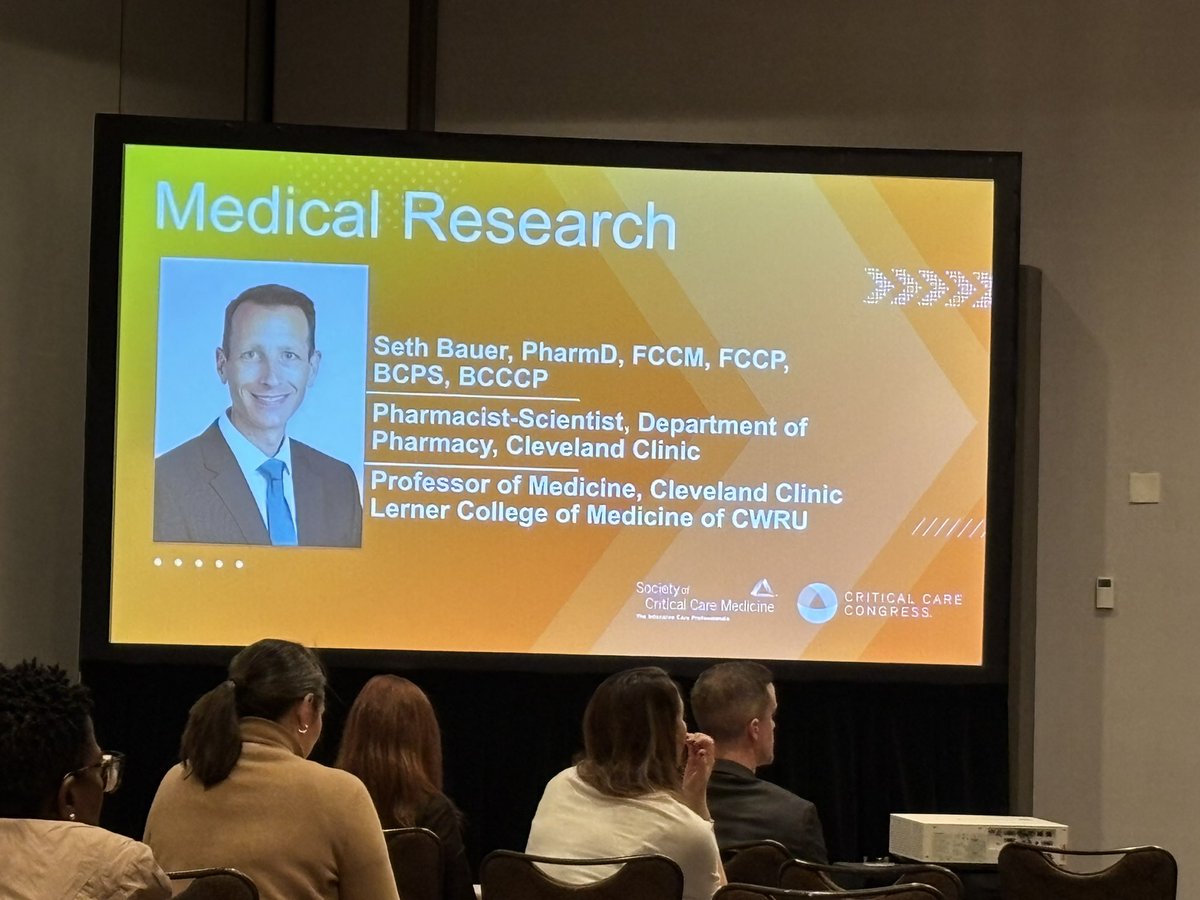 Tony Gerlach (@sicupharmd) on Twitter photo Great panel discussion on professional development & opportunities outside clinical pharmacy <a href="/SCCM_CPP/">SCCM Clinical Pharmacy and Pharmacology Section</a> #SCCM2025 Great panel discussion on professional development & opportunities outside clinical pharmacy <a href="/SCCM_CPP/">SCCM Clinical Pharmacy and Pharmacology Section</a> #SCCM2025
