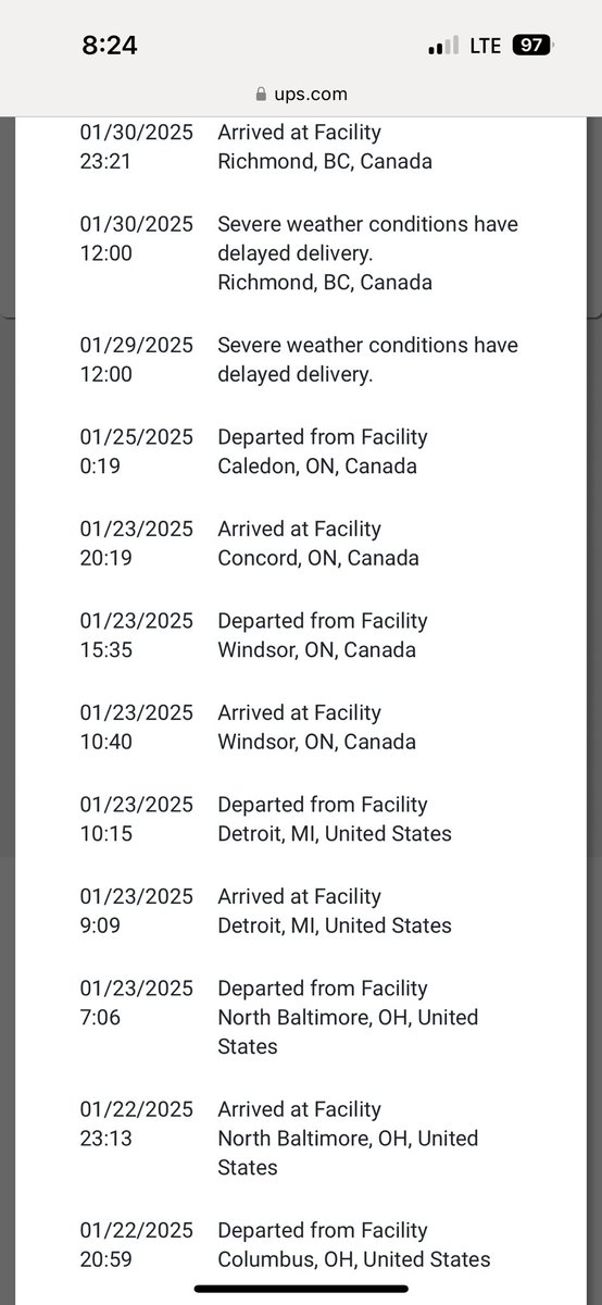 My package has been in the next town since February 3, 2025.
#UPS when will you deliver the package?
<a href="/UPS/">UPS</a>  I called and adjusted my address twice. Yesterday the address was correct, and late in the evening it’s now being rescheduled? I want my package, please