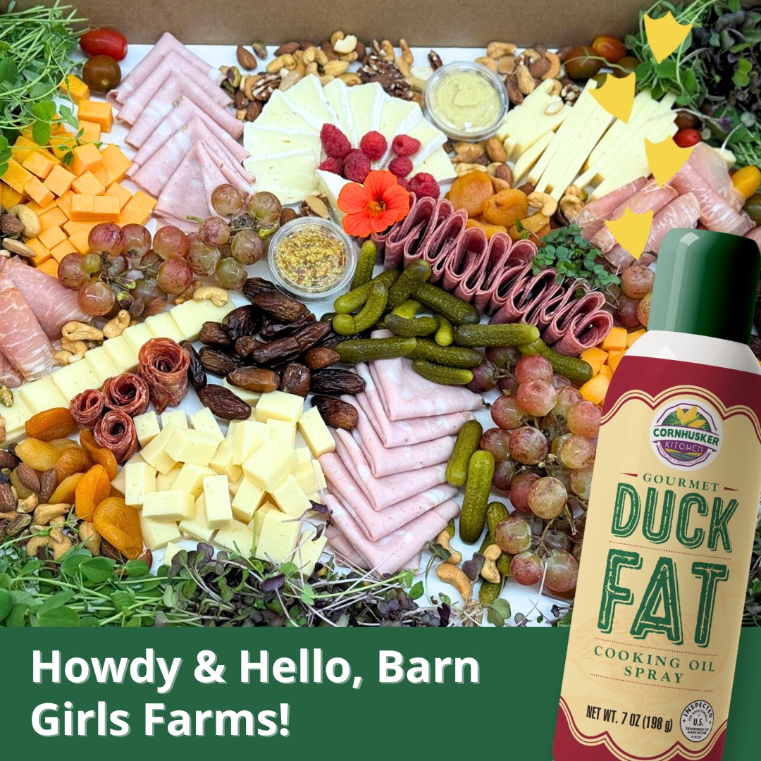 The legendary Barn Girls Farms now stocks Duck Fat Spray and your other Cornhusker Kitchen favorites! Get ready to transform your cooking game.

📍 Ralston, NE
