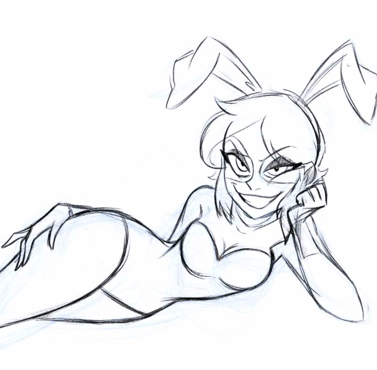 Quick doodle to test a new tablet🐇💕