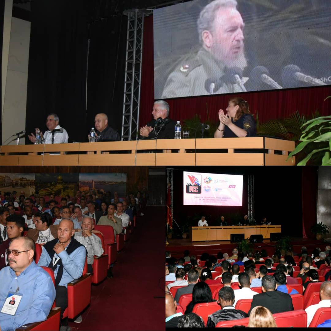 Nuestro Primer Secretario del CCPCC y Presidente de la República Miguel Díaz-Canel, presidió la clausura del I Taller de trabajo político ideológico de las Universidades cubanas, en la Universidad del Partido"Ñico López", del 19 al 22 de febrero.
#LaHabanaViveEnMí