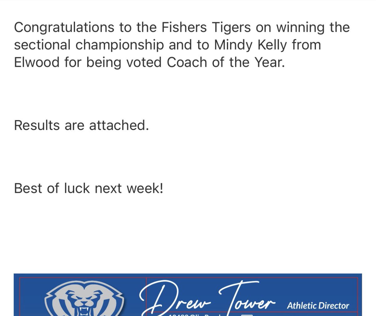 Congratulations, Mindy Kelly on being voted Coach of the Year at the Hamilton Southeastern Swim sectional. We are going to miss you. <a href="/elwood_hs/">Elwood Jr/Sr HS</a> <a href="/TdFdorf/">Dr. Troy</a> <a href="/Elwood_Schools/">Elwood_Schools</a>