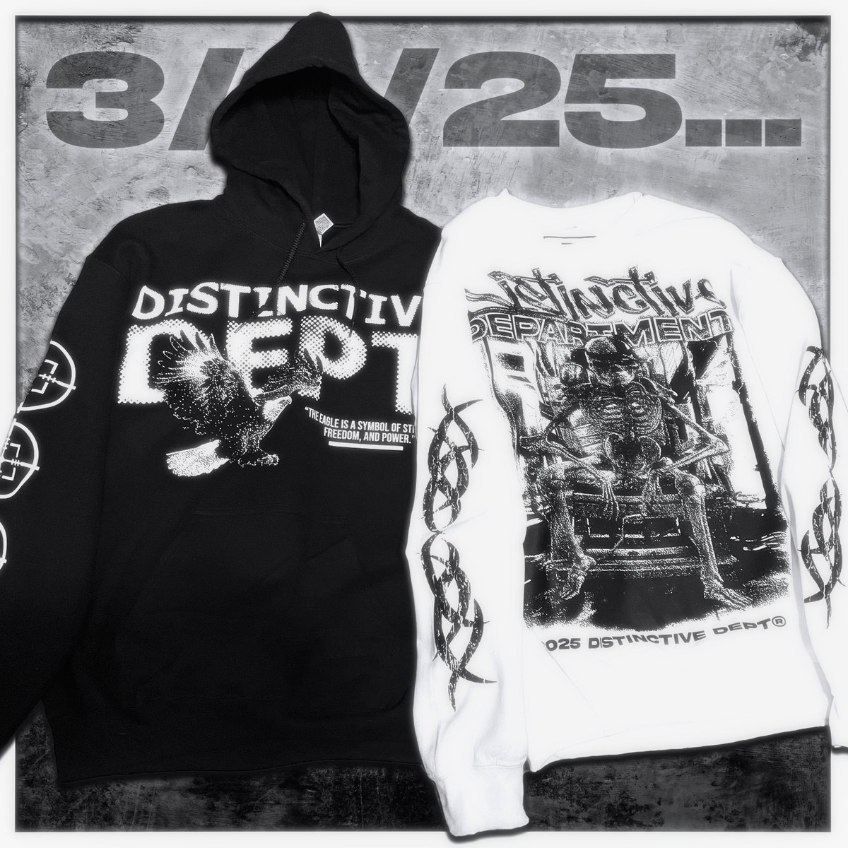 DistinctiveDept's tweet photo. NEXT CLOTHING DROP… 

 3/?/25… 🦅

https://t.co/3yrpeAQA2K https://t.co/L1HIcMQQJP