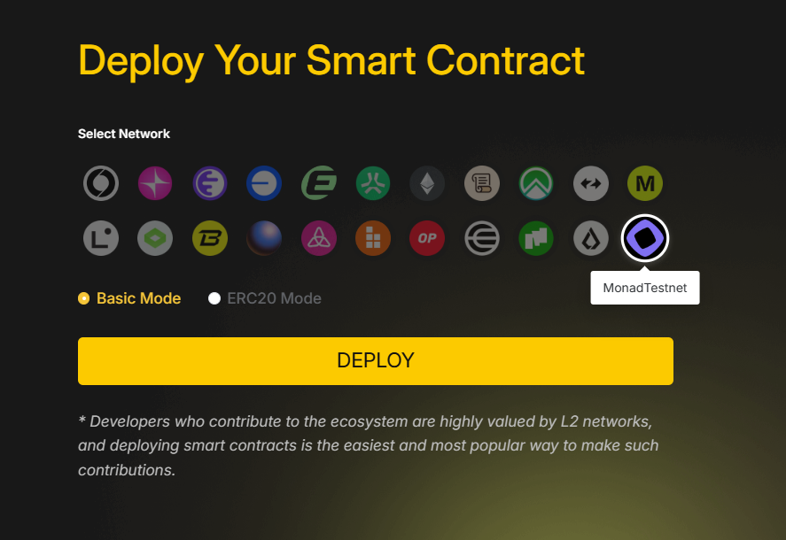 Kenshiko97's tweet image. 🔹 Step 3: Deploy on Monad Testnet to keep farming!

1️⃣ Go to owlto.finance/deploy/
2️⃣ Log in with your Haha wallet
3️⃣ Select MonadTestnet
4️⃣ Click the yellow &quot;DEPLOY&quot; button
🚀 Keep stacking interactions &amp;amp; maximize your chances! 🔥

#Owlto #DeployAI 

4/6