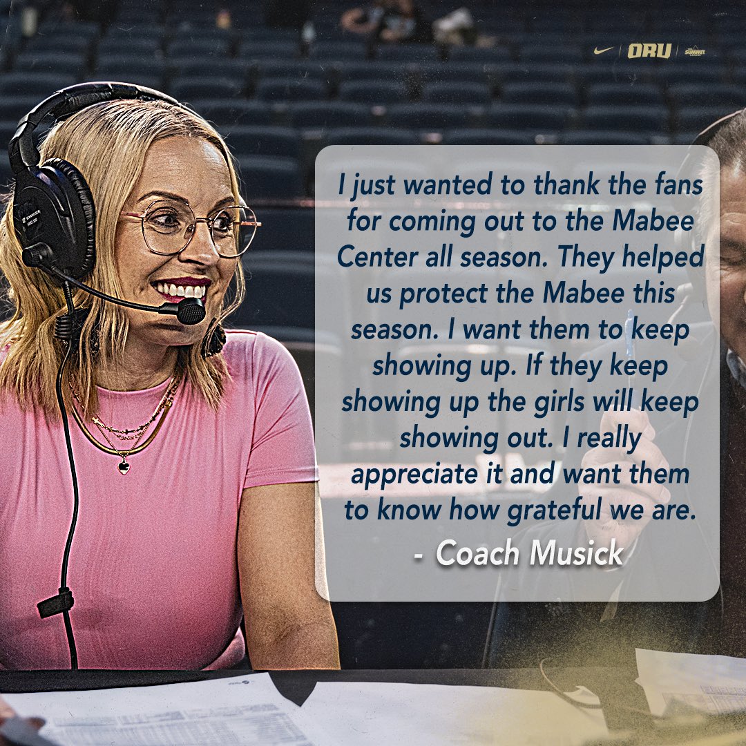 𝐏𝐫𝐨𝐭𝐞𝐜𝐭𝐞𝐝 𝐭𝐡𝐞 𝐌𝐚𝐛𝐞𝐞. ✅

ORU’s 14-1 record at home is their best since 2000-2001…and we couldn’t have done it without 𝐘𝐎𝐔! 🫵

#ORUWBB | #GoldenStandard