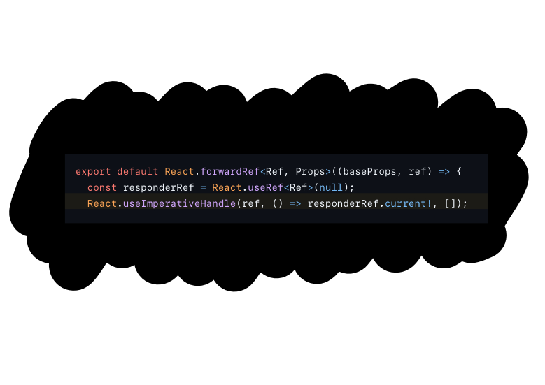If your React component takes a ref, but you also need to keep your own ref, useImperativeHandle will let you copy a ref with a single line