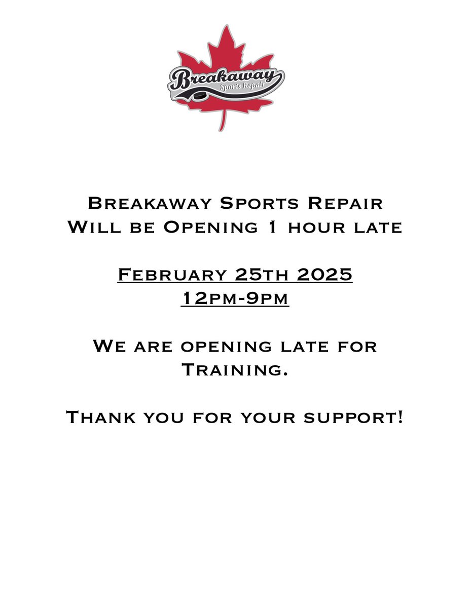 Breakaway Sports Repair ⚾️🏒🥅🏈 tweet media