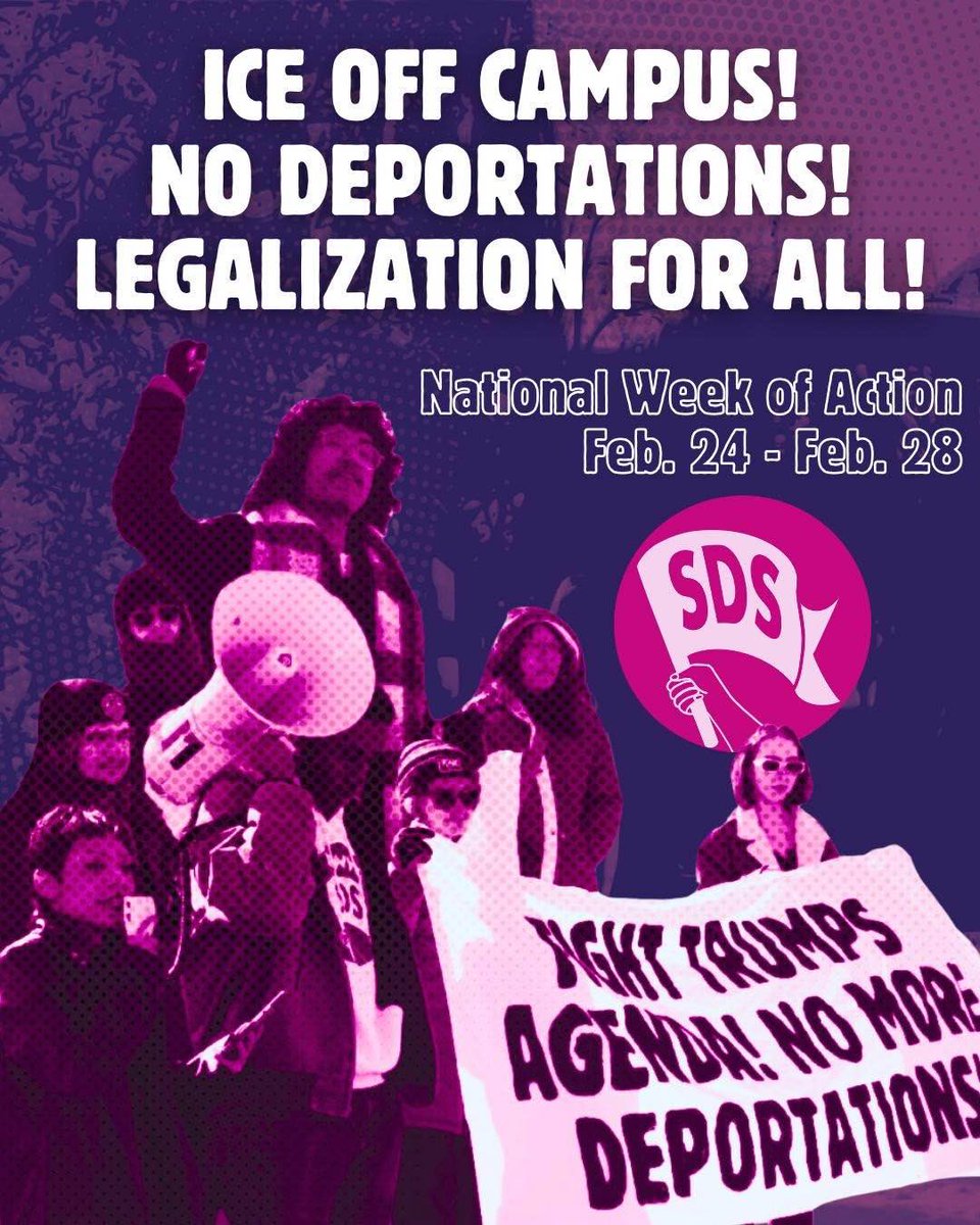 National SDS announces a week of action to demand ICE off campus, no deportations and legalization for all!