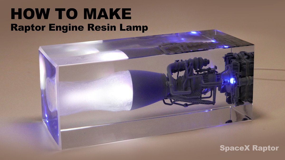HuayuLi25's tweet photo. Raptor Engine Lamp/SpaceX/DIORAMA/How to make/DIY/Epoxy Resin Art/tutori... https://t.co/NMyE9x5gRv 来自 @YouTube https://t.co/CcvugZYDCV