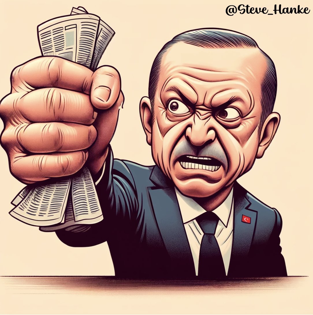 steve_hanke's tweet image. #TurkeyWatch🇹🇷: Turkey ranks a TERRIBLE 158th out of 180 countries in @RSF_inter’s 2024 World Press Freedom Index.

For Pres. Erdogan, NO PRESS FREEDOM = NO PROBLEM.