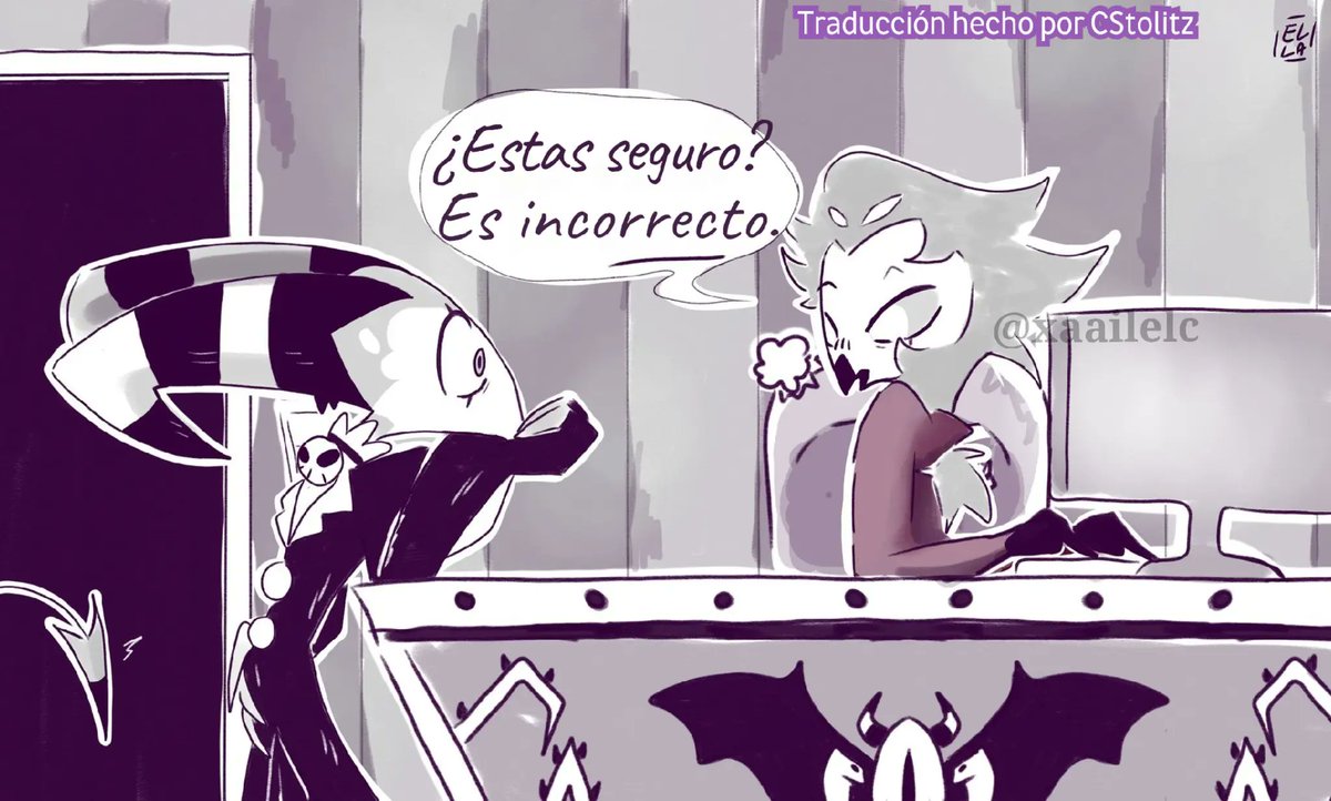 Cele729909's tweet photo. Stolas es un poco despistado. ☺
⭐Traducción hecha con el permiso de:
@xaailelc
#Stolitz #helluvaboss #stolitzcomic https://t.co/aixOJuFWkT