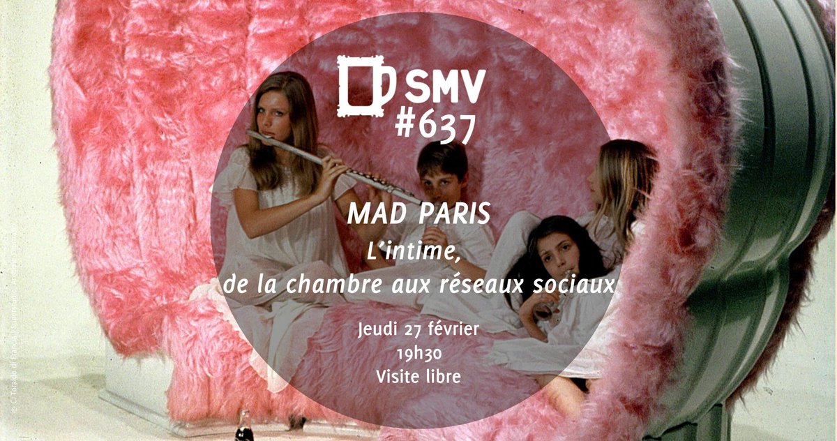 [#SMV637] 📆 #Avosagendas
Cher.e.s SMVistes,
Venez vivre une aventure pleine de charme  au cœur de nos jardins secrets le 27 février au <a href="/madparisfr/">MAD Paris</a> à travers l’exposition “L’intime, de la chambre aux réseaux sociaux” !
🔎+ d’infos : fb.me/e/a2UbFpOWe
#Expo_Intime #madparis