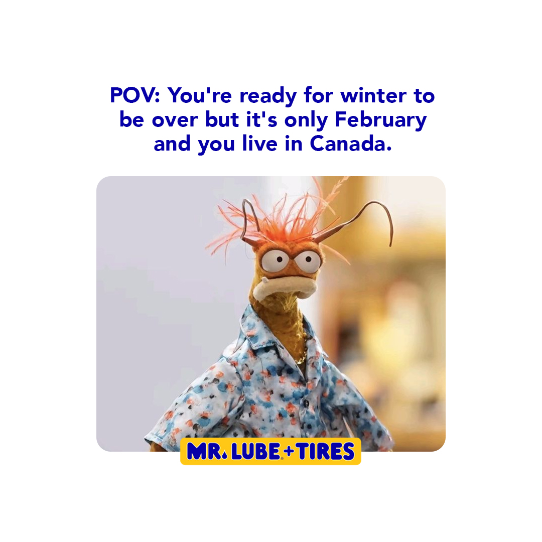 We’ve survived many Canadian winters, but this one… this one’s testing us. 🥶 Hang in there, folks. Spring’s coming… eventually.

In the mean time, grab your tires while you're at it. 

mrlube.com/en/locations/s…