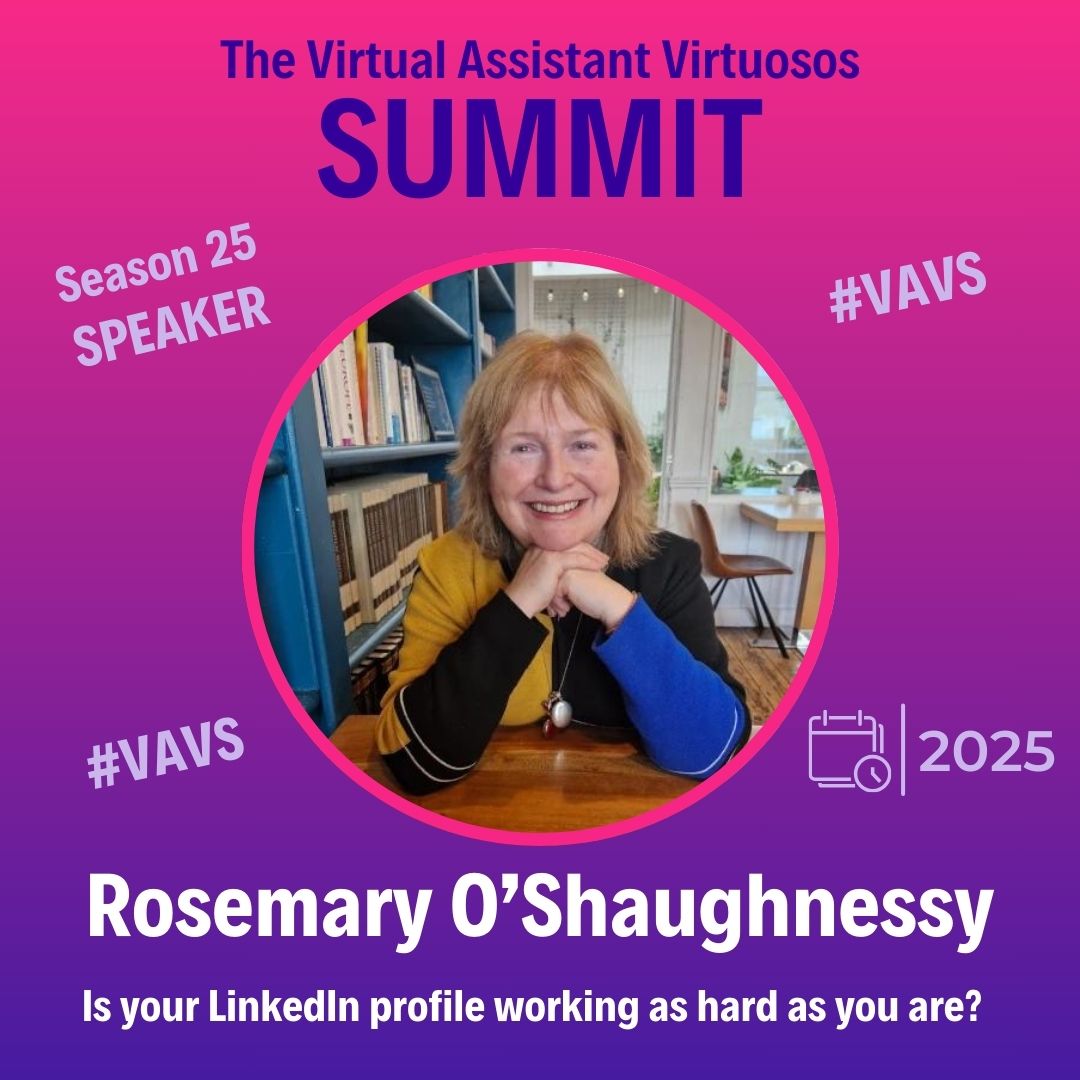 𝐑𝐞𝐦𝐨𝐭𝐞 𝐖𝐨𝐫𝐤𝐞𝐫𝐬, 𝐕𝐢𝐫𝐭𝐮𝐚𝐥 𝐀𝐬𝐬𝐢𝐬𝐭𝐚𝐧𝐭𝐬, 𝐚𝐧𝐝 𝐒𝐞𝐫𝐯𝐢𝐜𝐞 𝐏𝐫𝐨𝐯𝐢𝐝𝐞𝐫𝐬: I am excited that I have been booked to speak at the 𝐕𝐢𝐫𝐭𝐮𝐚𝐥 𝐀𝐬𝐬𝐢𝐬𝐭𝐚𝐧𝐭 𝐕𝐢𝐫𝐭𝐮𝐨𝐬𝐨𝐬 𝐒𝐮𝐦𝐦𝐢𝐭 𝐥𝐚𝐭𝐞𝐫 𝐭𝐡𝐢𝐬 𝐲𝐞𝐚𝐫. #remotework #VAVS