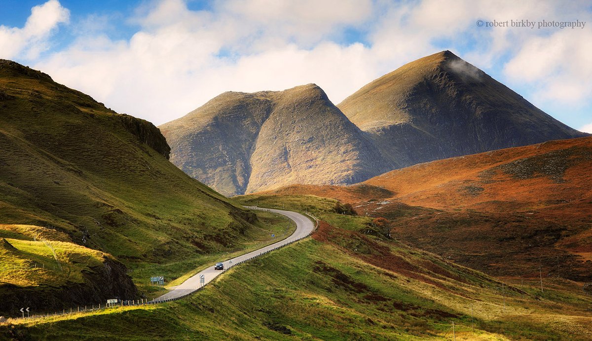 Pleased to see this one used as current cover on 'Scotland' magazine. (Although a vertical crop of it!). It's the A835 near Ullapool #Scotland