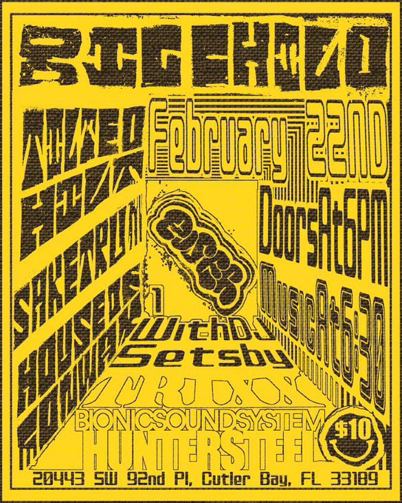 <a href="/BionicS_S/">BIONIC SOUND SYSTEM</a> 

🏠 Show in Miami tn
Bands + DJs 

Doors @ 6
Music @ 7