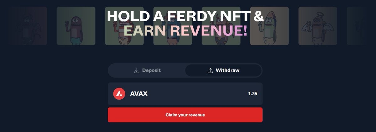 Ferdy Fish is Key 

Just earn 1.75 Avax for a couple days of hold nft

And that's just the beginning 🐟blub blub blub

<a href="/ferdyfishh/">FerdyFlip 🔺</a> <a href="/ferdyfrens/">Ferdy</a> <a href="/BlubBlobCoin/">Blub</a>