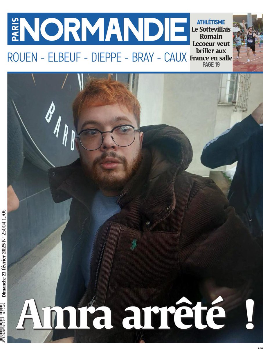 🔵Mohamed Amra arrêté en Roumanie. Retrouvez nos pages spéciales dans l’édition de dimanche de <a href="/paris_normandie/">paris_normandie</a> #Rouen #Eure