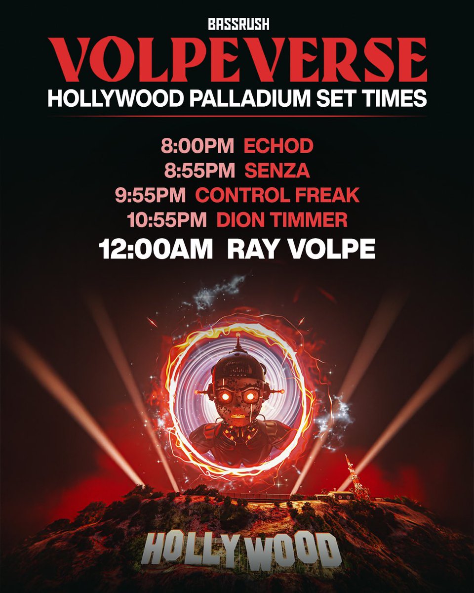 SET TIMES FOR TONIGHT’S SOLD OUT VOLPEVERSE FINALE IN LOS ANGELES

MERCH AVAILABLE. SAYING HI @ THE RAIL AFTER MY SET ❤️ 

LET’S DO THIS ‼️