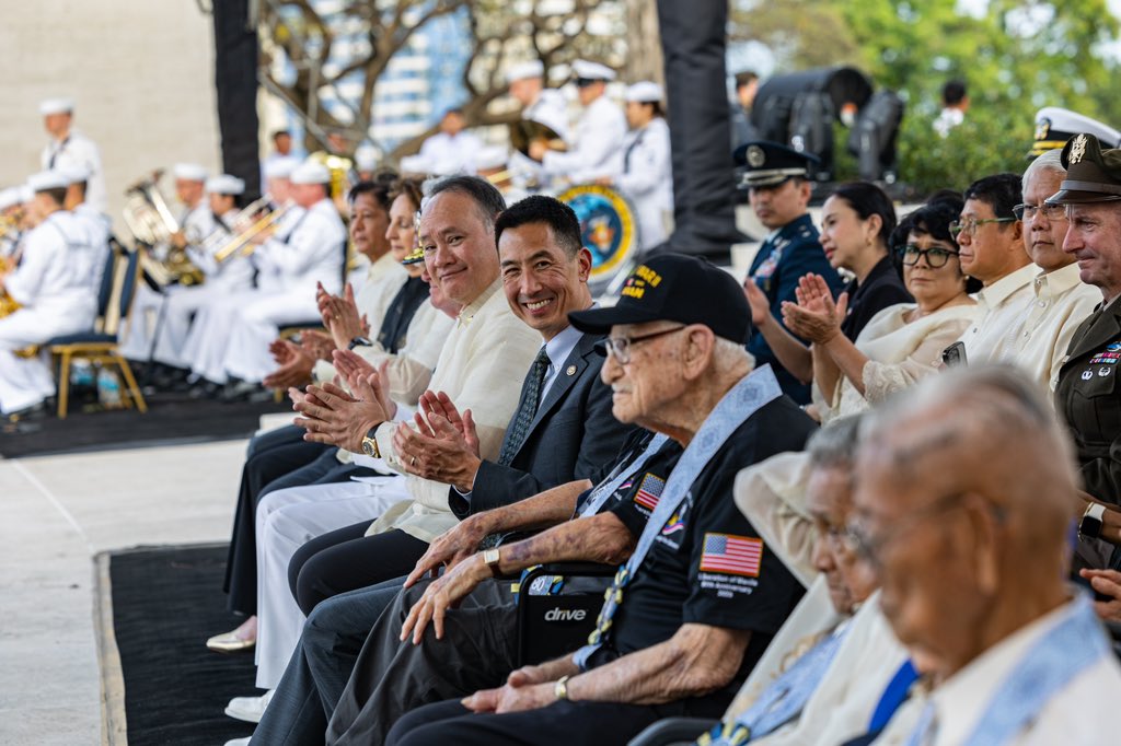 SecDjou's tweet photo. Through the amazing work of ABMC’s staff, lead by Ryan Blum, we celebrated the 80th Anniversary of Manila’s liberation yesterday at the Manila American Cemetery. @usabmc https://t.co/LoY3HOhj5d