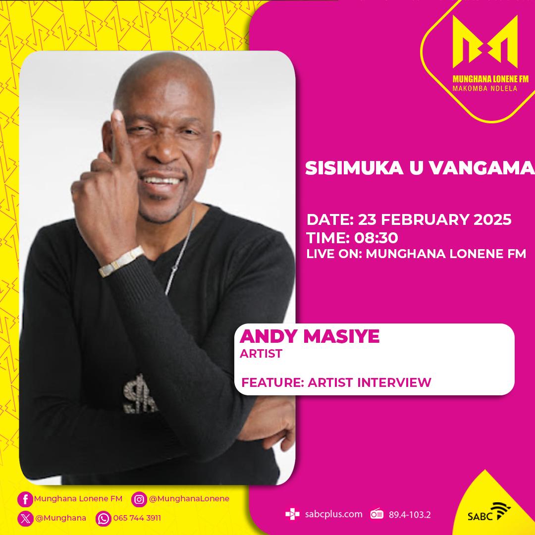#60matimbayaxiyanimoya Our guest Gospel singer Andy Masiye will be live <a href="/08h30/">じろきち</a>  #SisimukaUvangama this morning <a href="/Munghana/">Munghana Lonene FM</a>