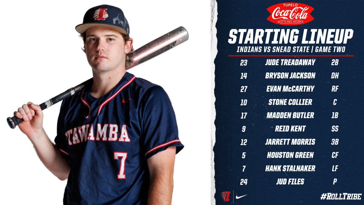 #ICCBSB - Your Tupelo Coca-Cola Bottling Works starters for G2 against Snead State; we are live for G2 on LetsGoICCTV.com/blue #RollTribe