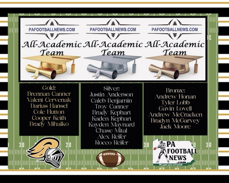 Congratulations to our 21 Varsity football players who were named this week to the PA Football News' "All-Academic" teams for maintaining a GPA of 3.0 or above during the 2024-25 season. #MVProud #scholarathletes 🏈🏅📖