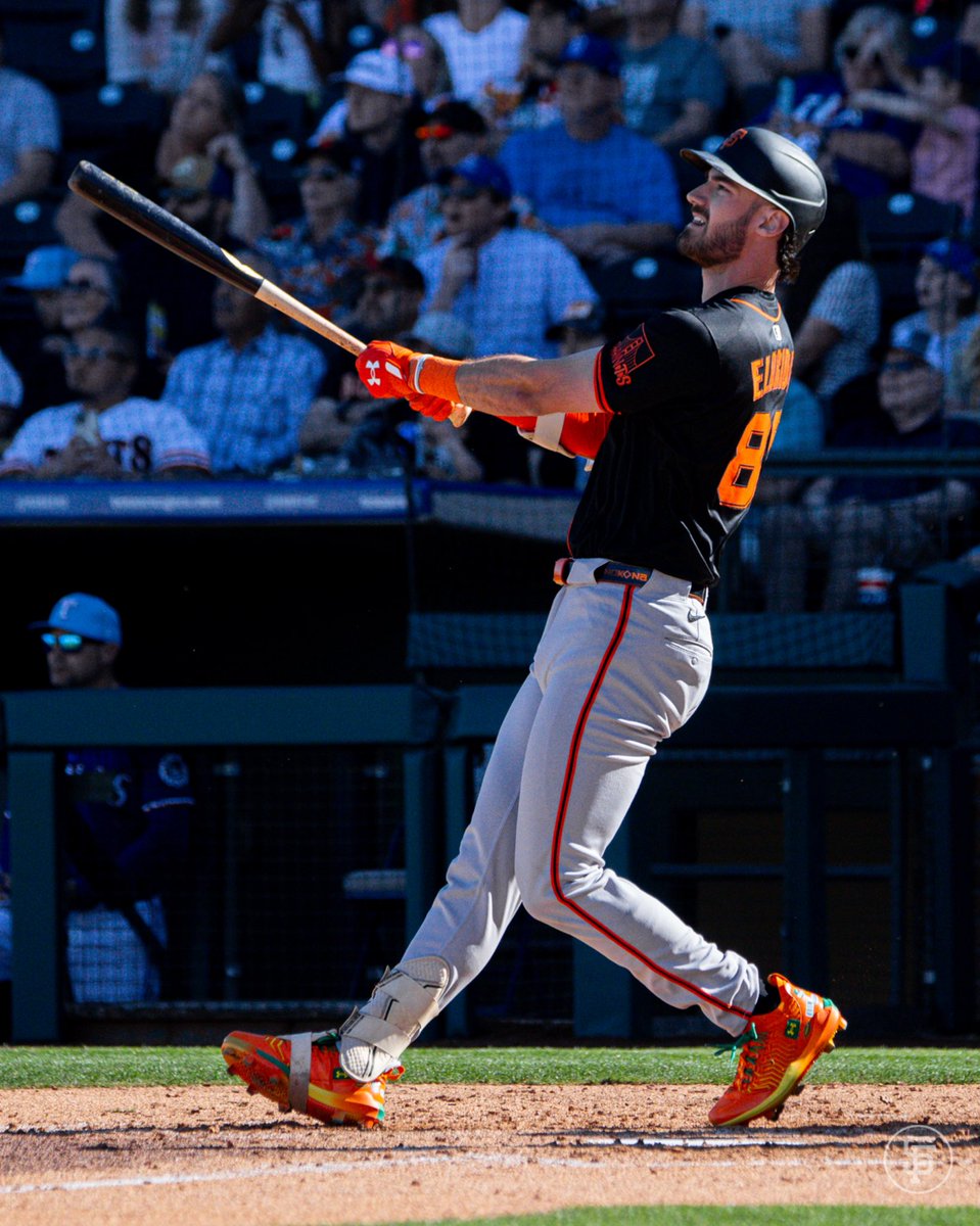 SFGiants's tweet photo. Bryce Eldridge announcing his arrival to Major League Spring Training: https://t.co/gZOeb8JmxW