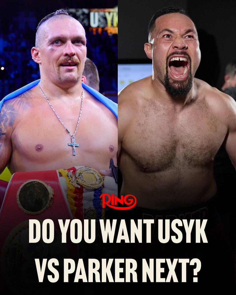 ringmagazine's tweet image. Do you want to see Oleksandr Usyk vs Joseph Parker next ❓