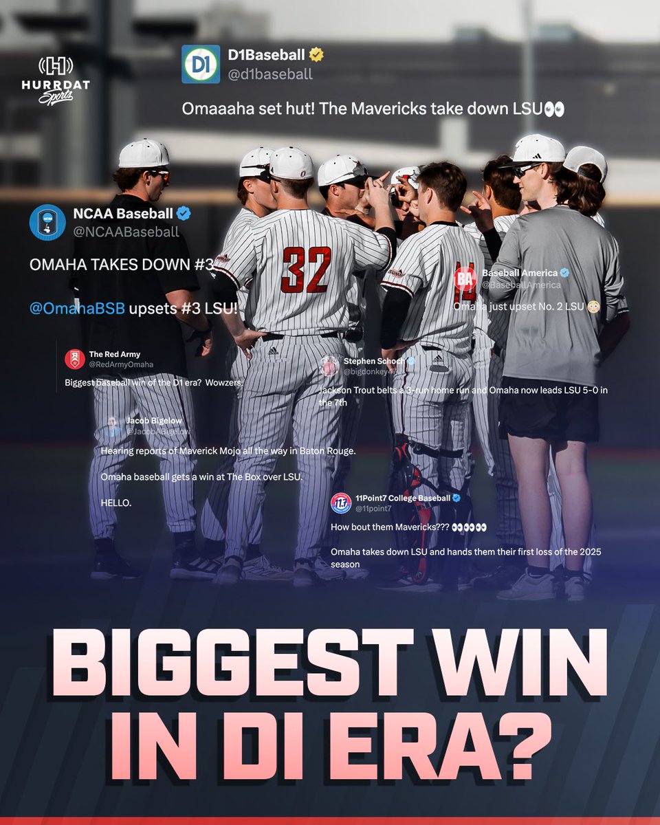 Hurrdat Sports (@hurrdatsports) on Twitter photo OMAHA π£οΈ
Omahaβs 5-4 win over No. 3 LSU got the baseball world talking. 
<a href="/OmahaBSB/">Omaha Baseball</a> | <a href="/NCAABaseball/">NCAA Baseball</a> OMAHA π£οΈ
Omahaβs 5-4 win over No. 3 LSU got the baseball world talking. 
<a href="/OmahaBSB/">Omaha Baseball</a> | <a href="/NCAABaseball/">NCAA Baseball</a>