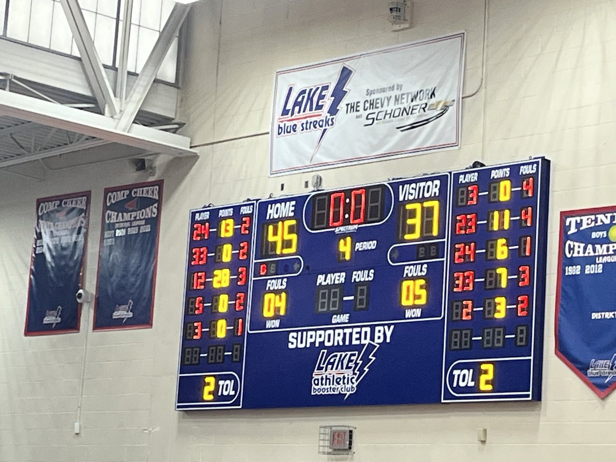 TBoges2010's tweet photo. Final from Lake High School:

@medinagbball 45
@stow_bb 37

Bees repeat as district champions thanks to a strong fourth quarter!

@SportsKee1 @medinaathletics https://t.co/IKgpIZFadM